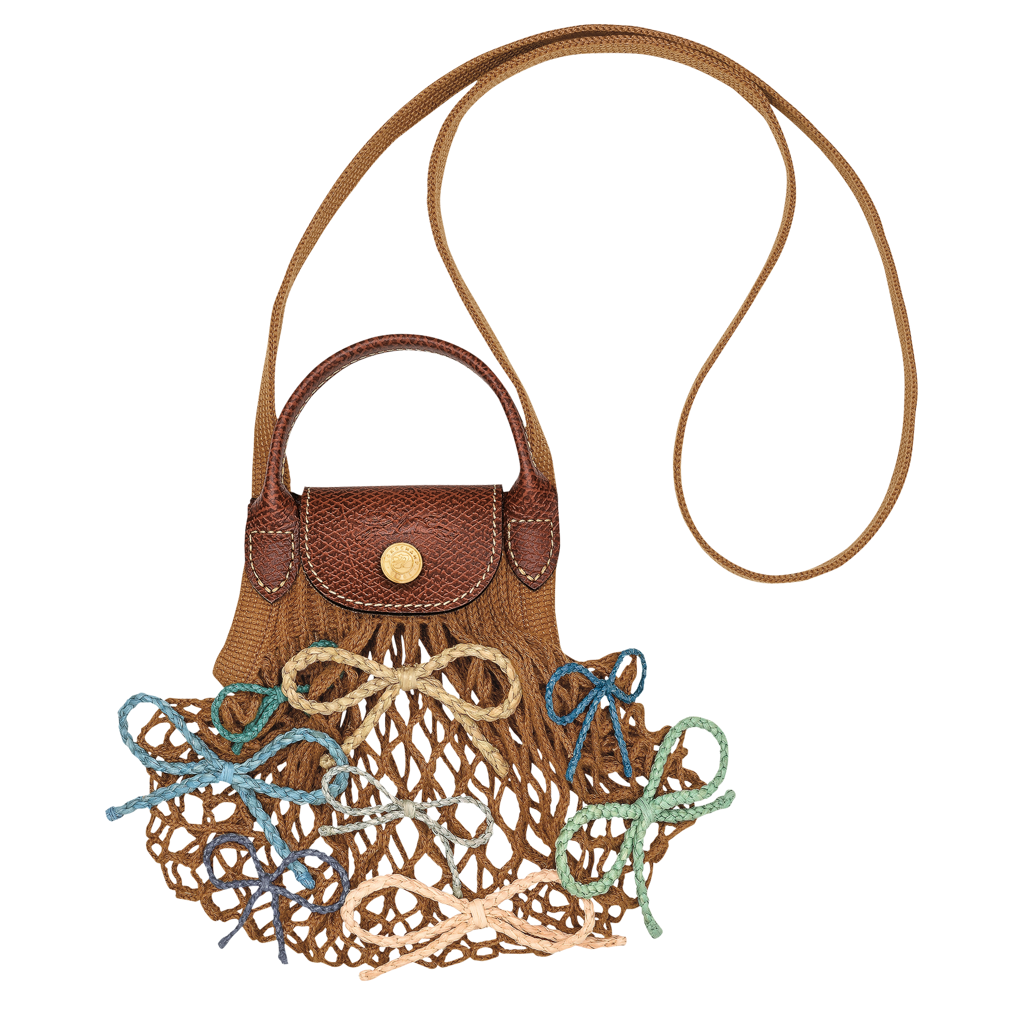 Longchamp Le Pliage Collection XS Mesh bag Tobacco
