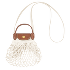 Longchamp Le Pliage Filet XS Mesh bag Ecru