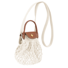 Longchamp Le Pliage Filet XS Mesh bag Ecru