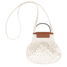 Longchamp Le Pliage Filet XS Mesh bag Ecru