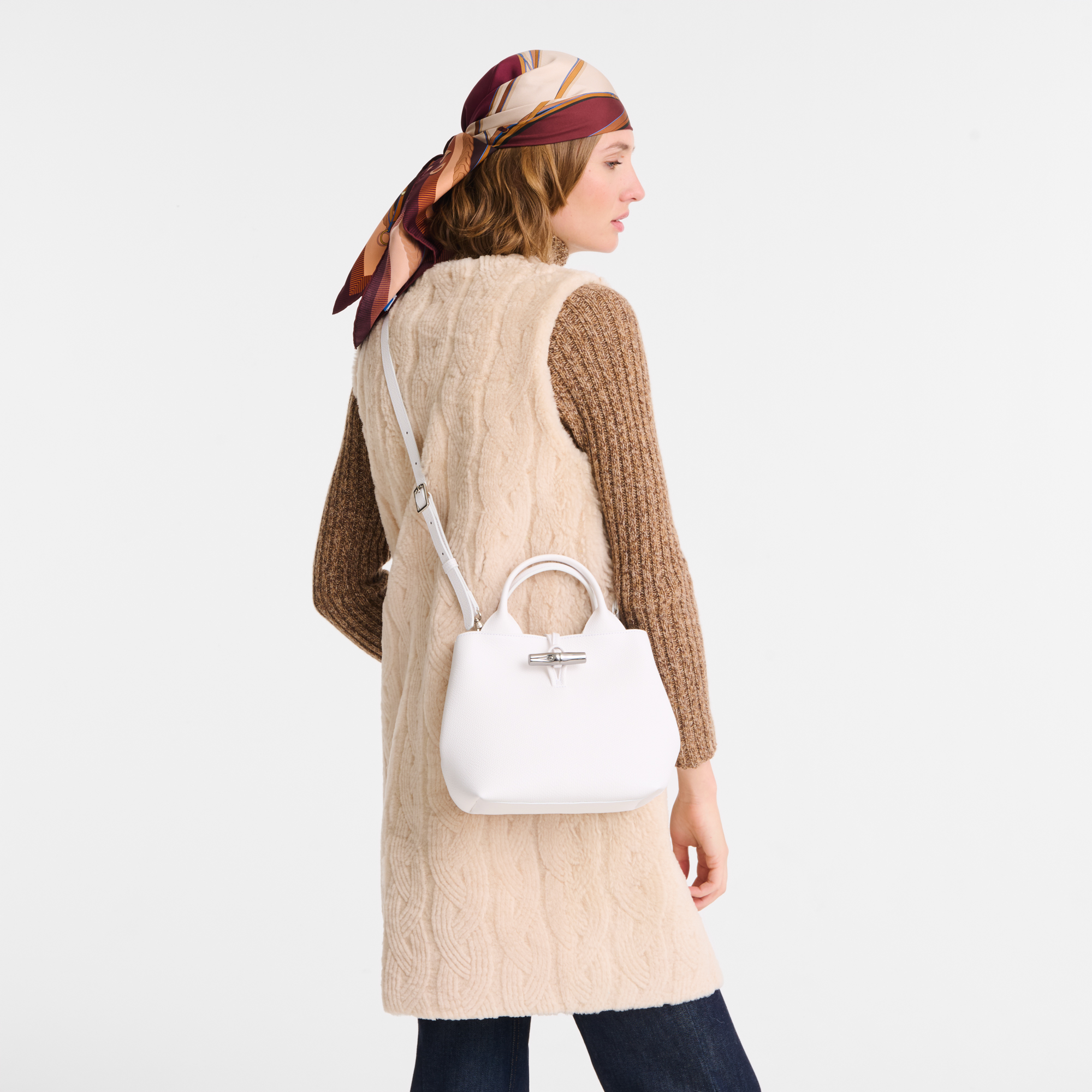 Longchamp Le Roseau S Handbag White