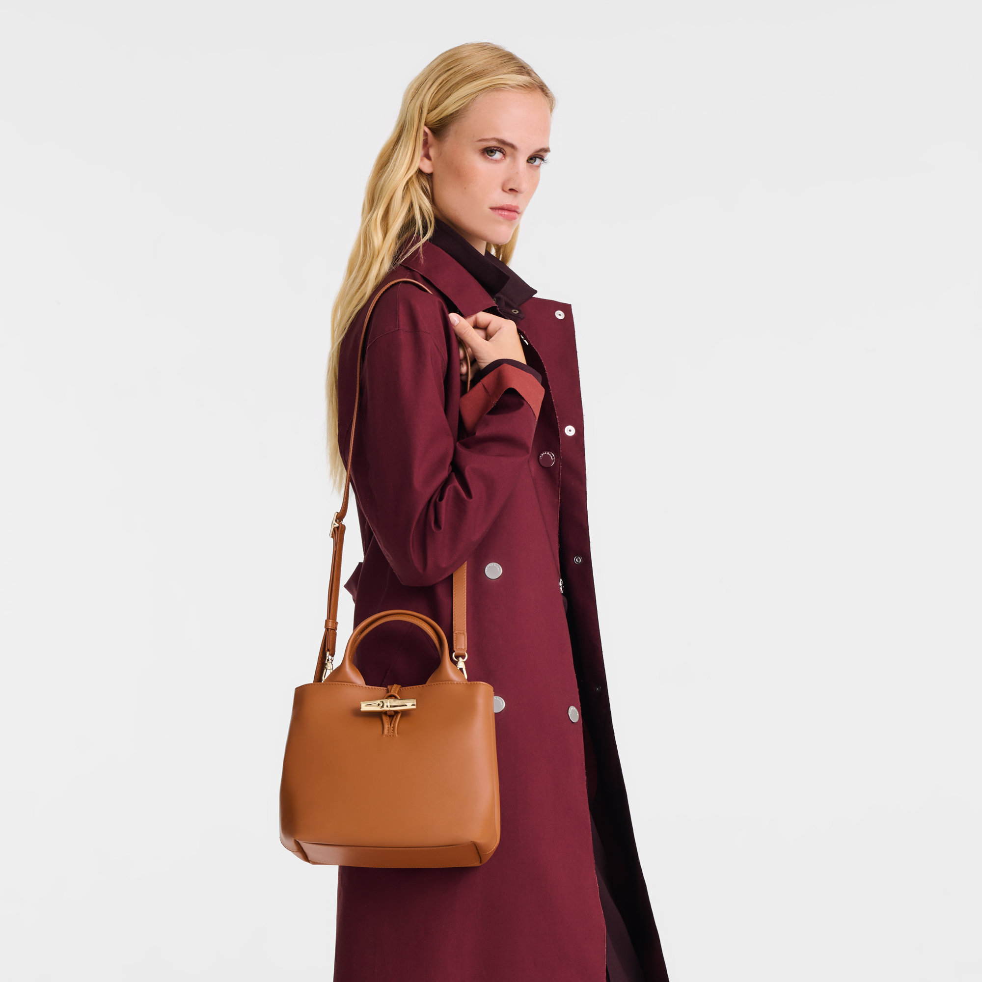Longchamp Le Roseau S Handbag Cashew