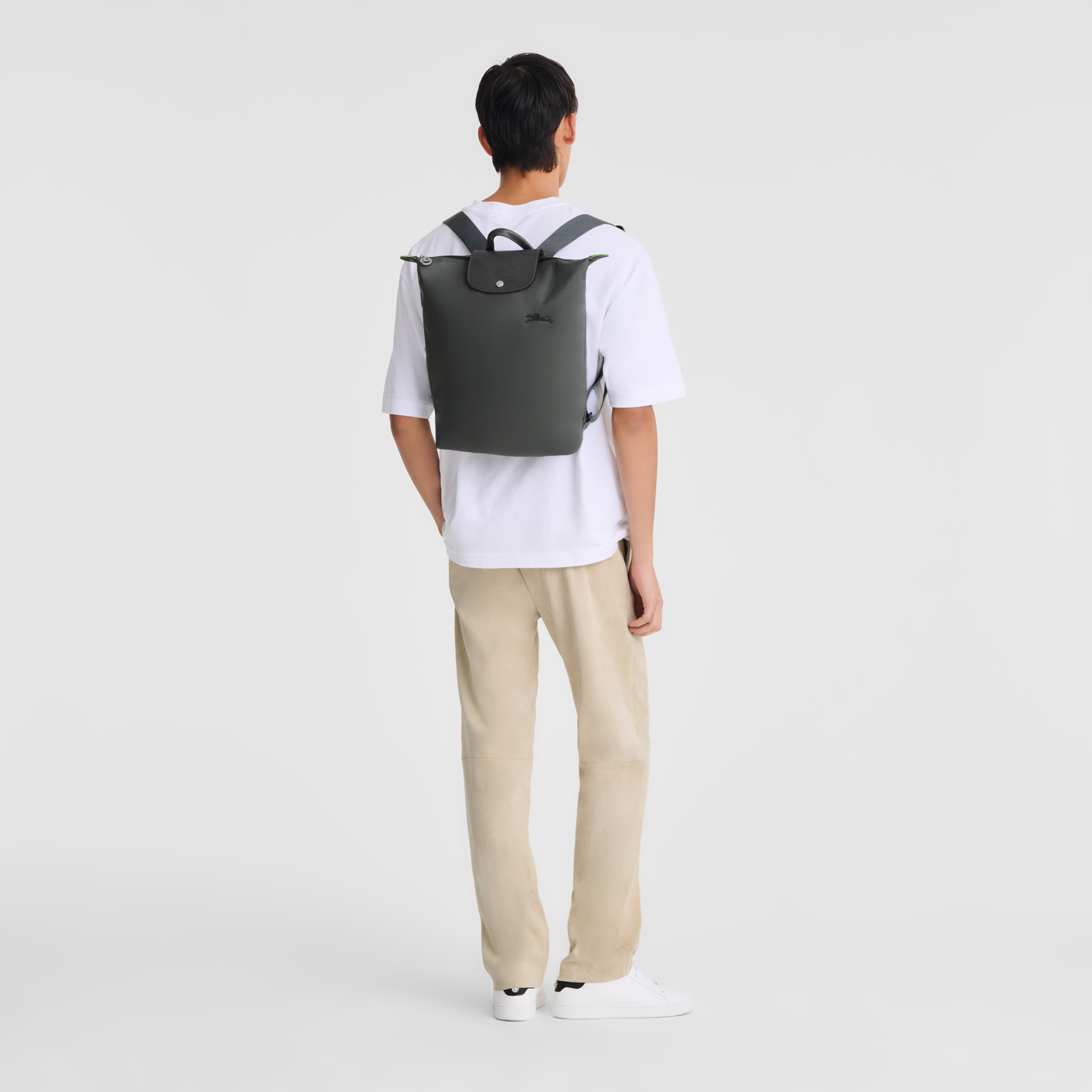 Longchamp Le Pliage Green M Backpack Graphite