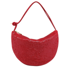 Longchamp Le Roseau Clutch Red