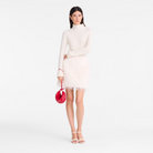 Longchamp Le Roseau Clutch Red
