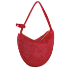 Longchamp Le Roseau Clutch Red