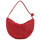 Longchamp Le Roseau Clutch Red