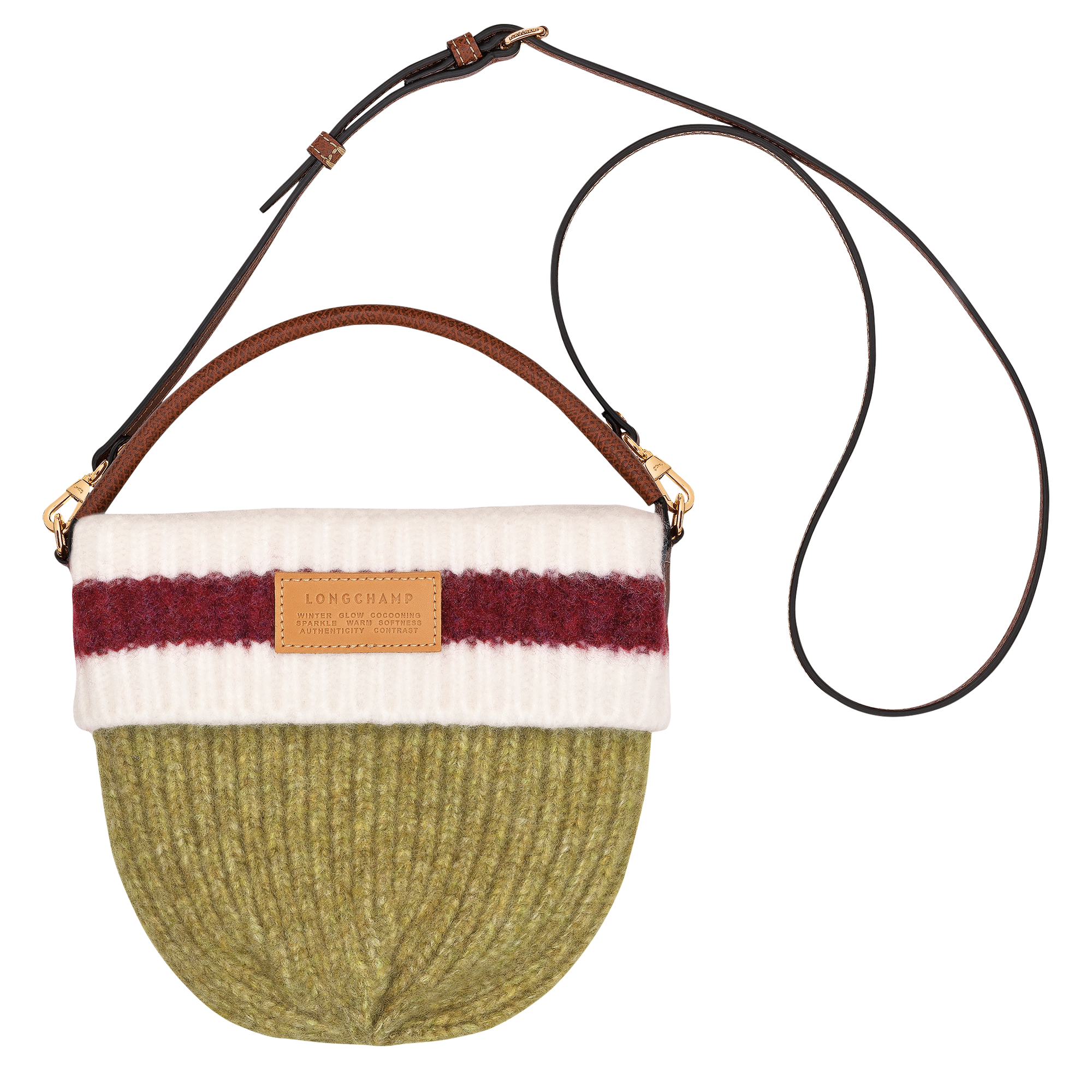 Longchamp Le Pliage Collection Crossbody bag Pistachio/Burgundy