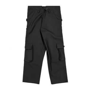 Black Leather Carpenter Pants