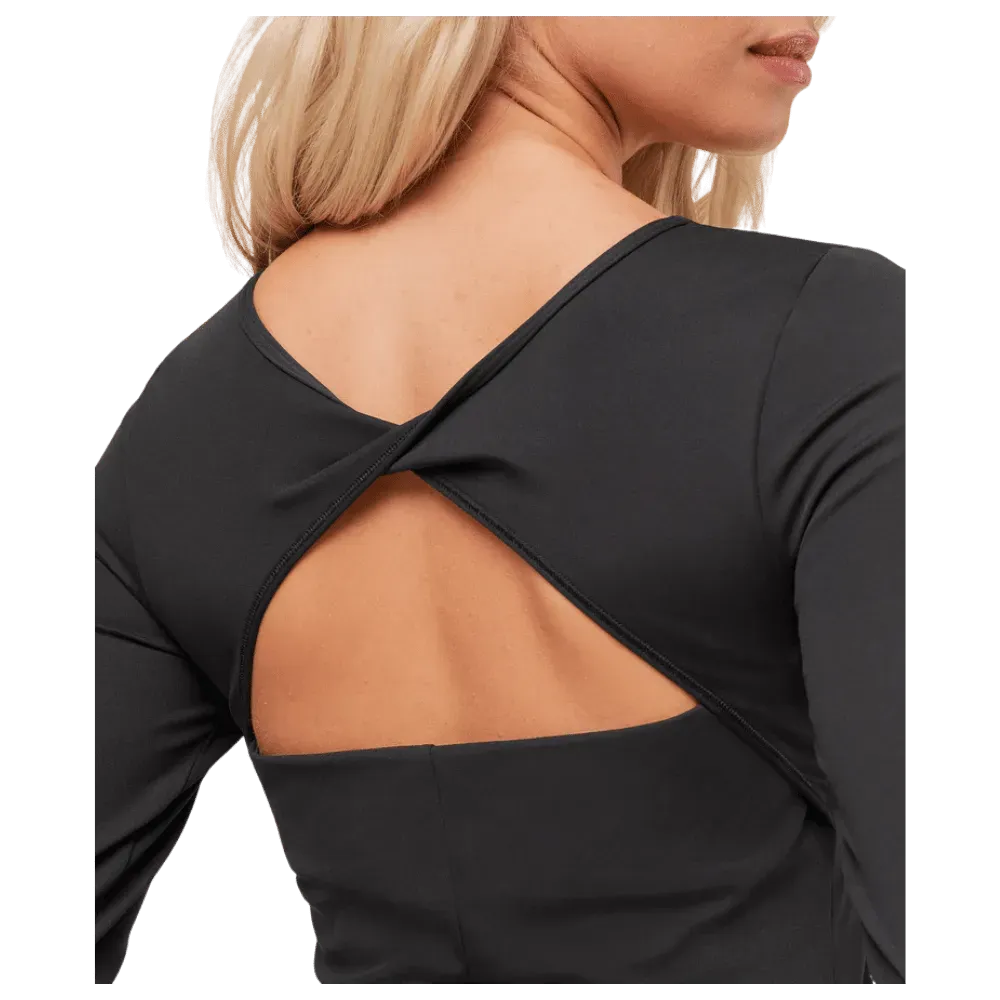 Gymshark Twist Back Long Sleeve Top Black