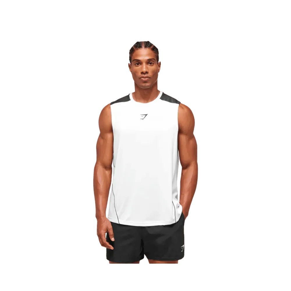Gymshark Arrival Block Tank Regular Fit White