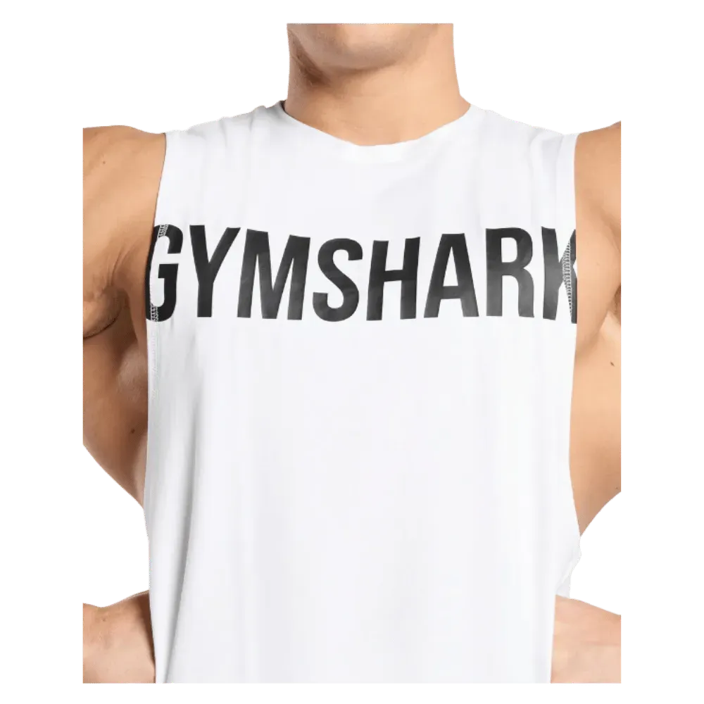 Gymshark Prime Drop Arm Tank White