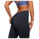Gymshark Lifting Dipped Waistband Flared Leggings Heavy Blue Black