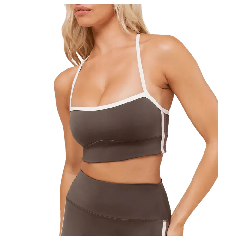 Gymshark Piping Sports Bra Walnut Brown
