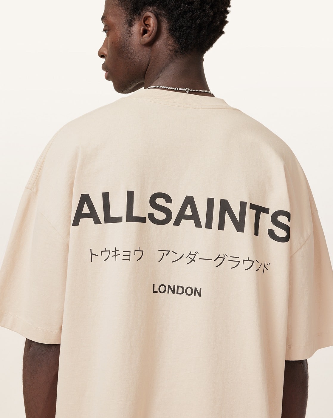 All Saints Underground Oversized Crew-Neck T-Shirt 'Off White'