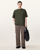 All Saints Underground Oversized Crew-Neck T-Shirt 'kombu-green'