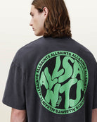 ALL SAINTS Distortion Brand Print Regular Fit Crew-Neck T-Shirt