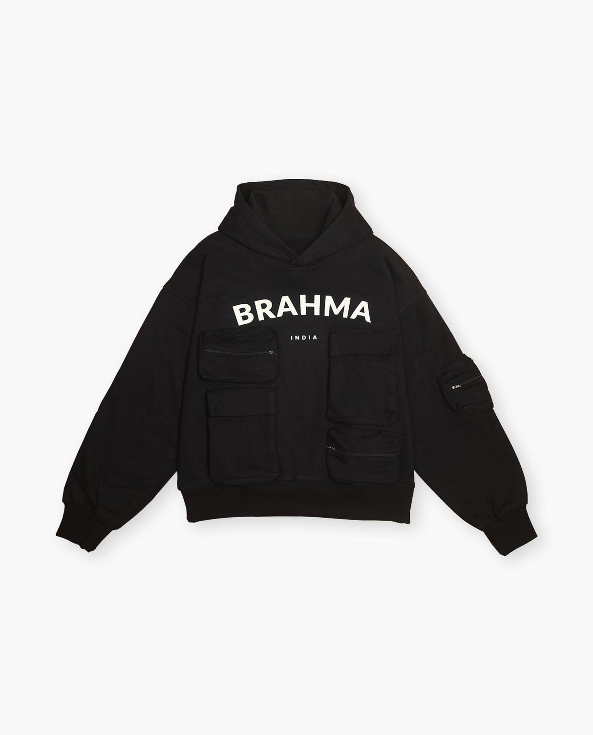 Mighty Brahma // 400 GSM Black Hoodie - dawntown