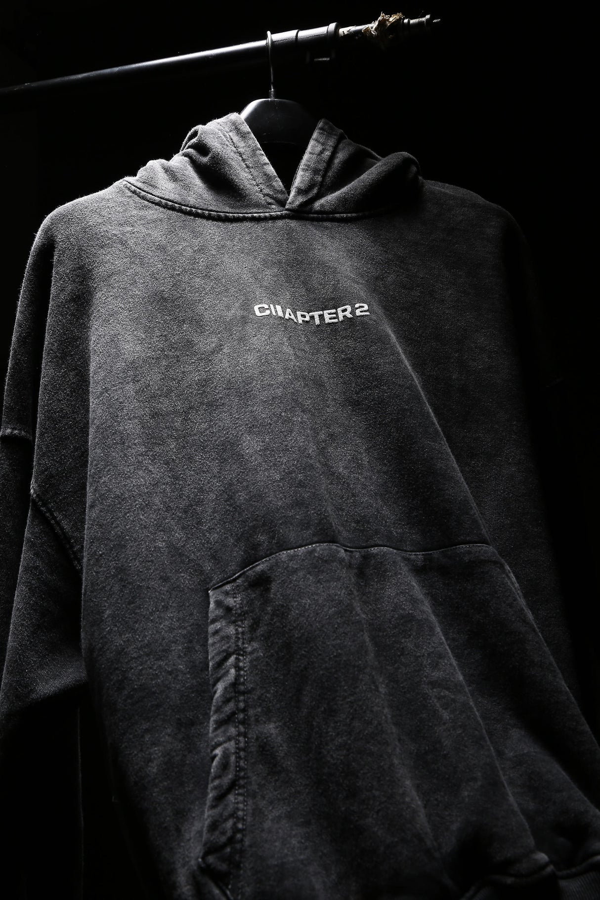 Acid Wash Grey Hoodie