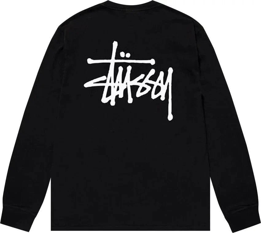 Stussy Basic Long-Sleeve Tee 'Black' - dawntown