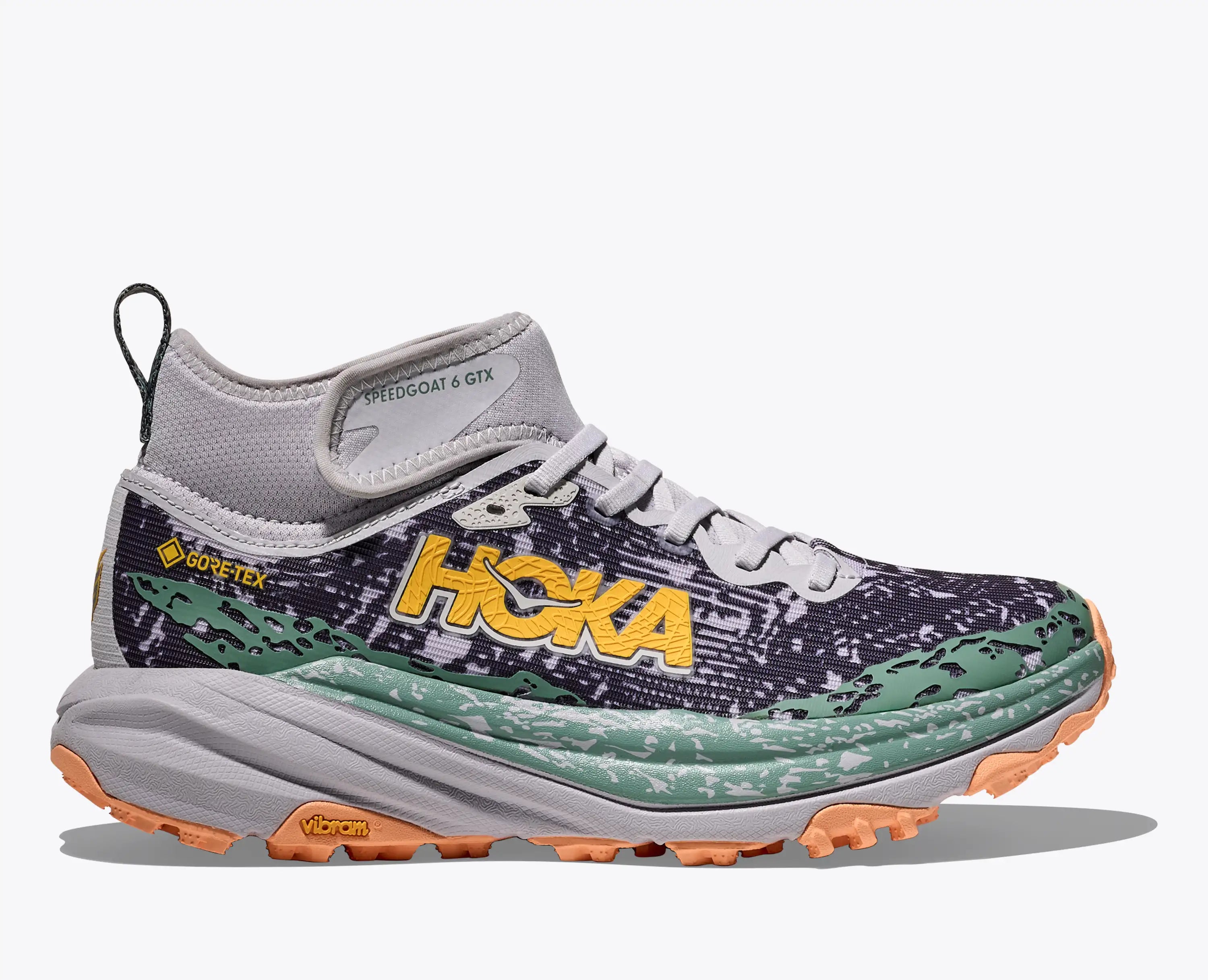 Hoka Women'S Speedgoat 6 Mid Gtx Ash Grey Charcoal Grey
