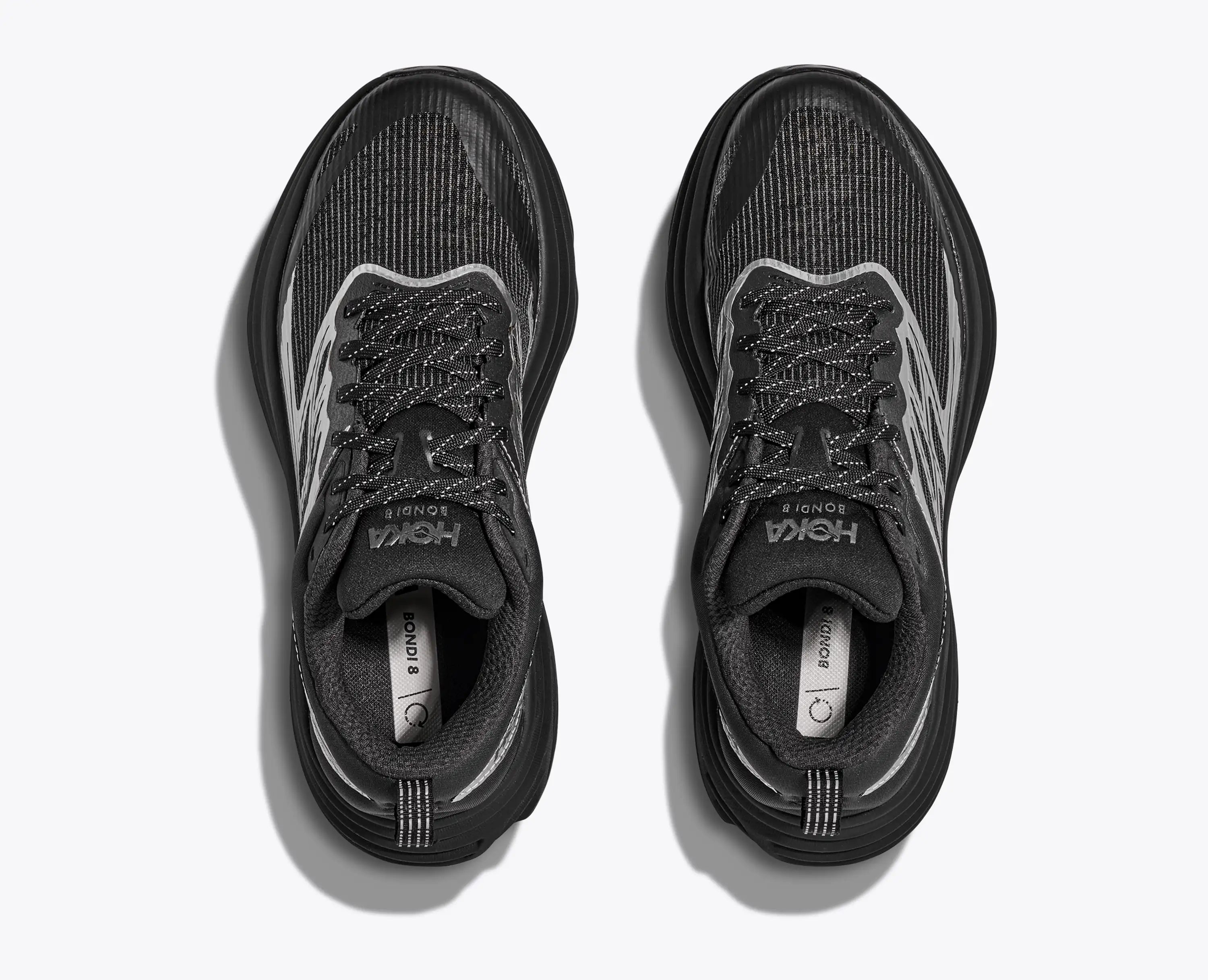 Hoka Stealth Tech Bondi 8 Caged Silver Black