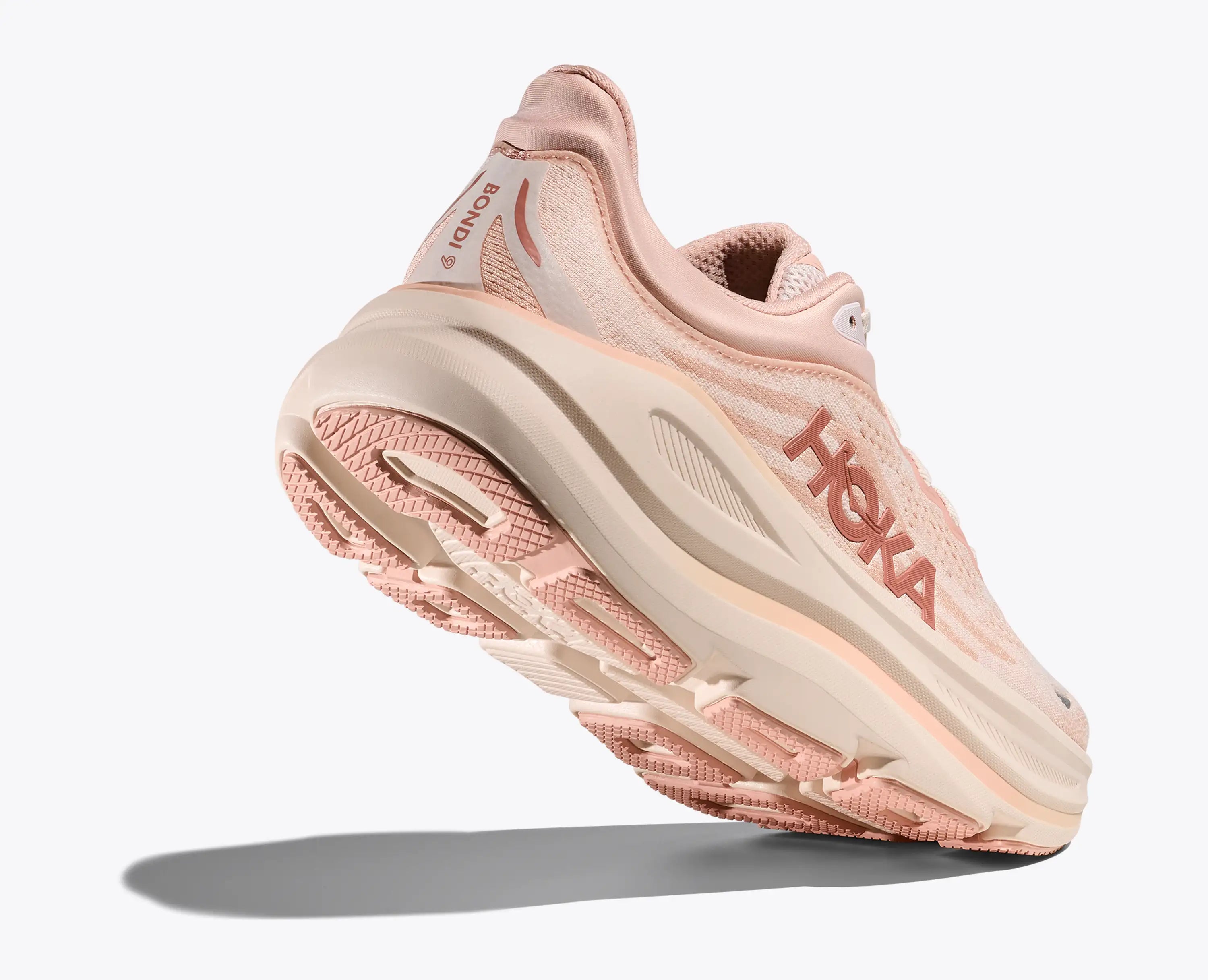 Hoka Women'S Bondi 9 Rose Latte Rose Cream