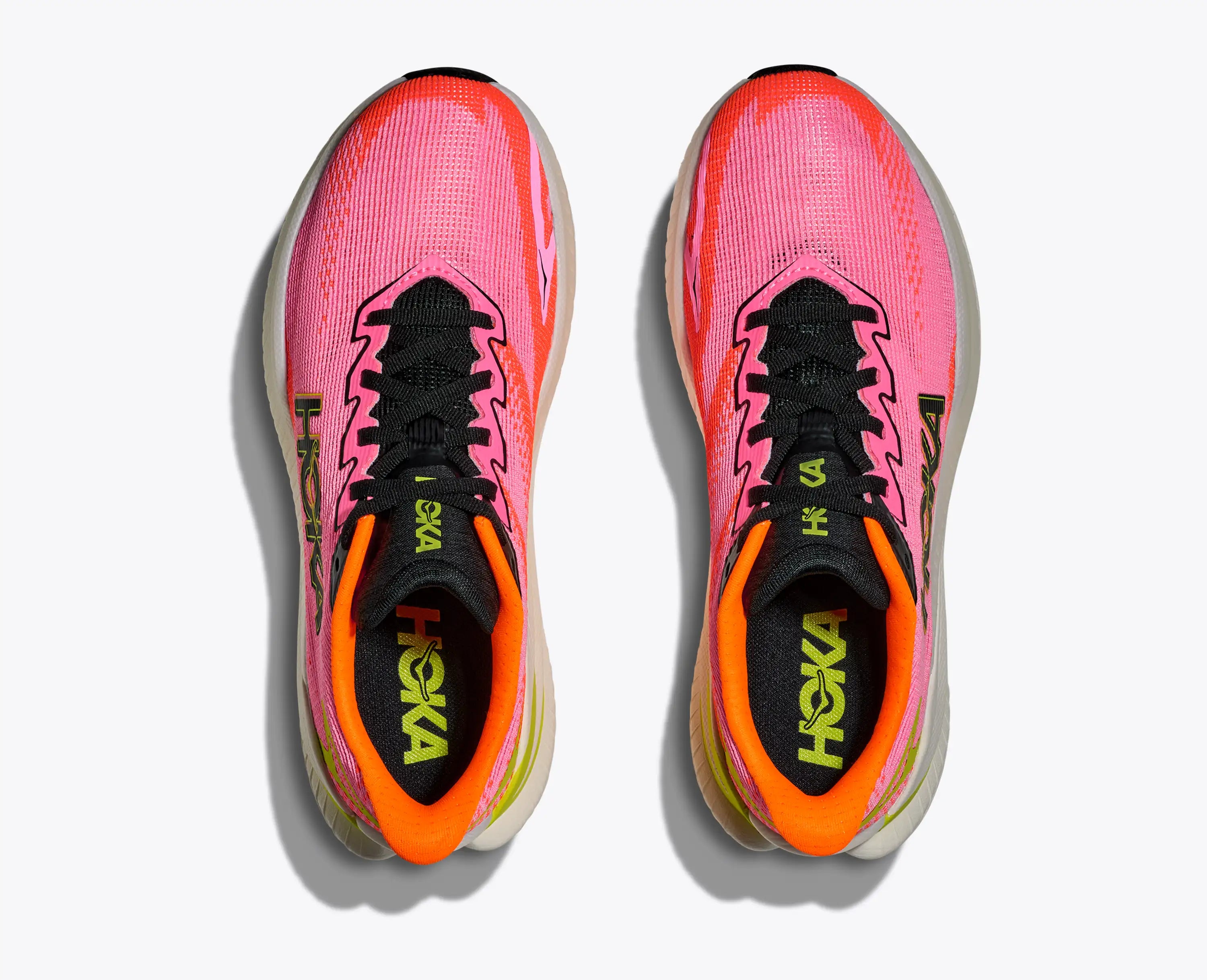 Hoka Women'S Mach X 3 Neon Rose Neon Tangerine