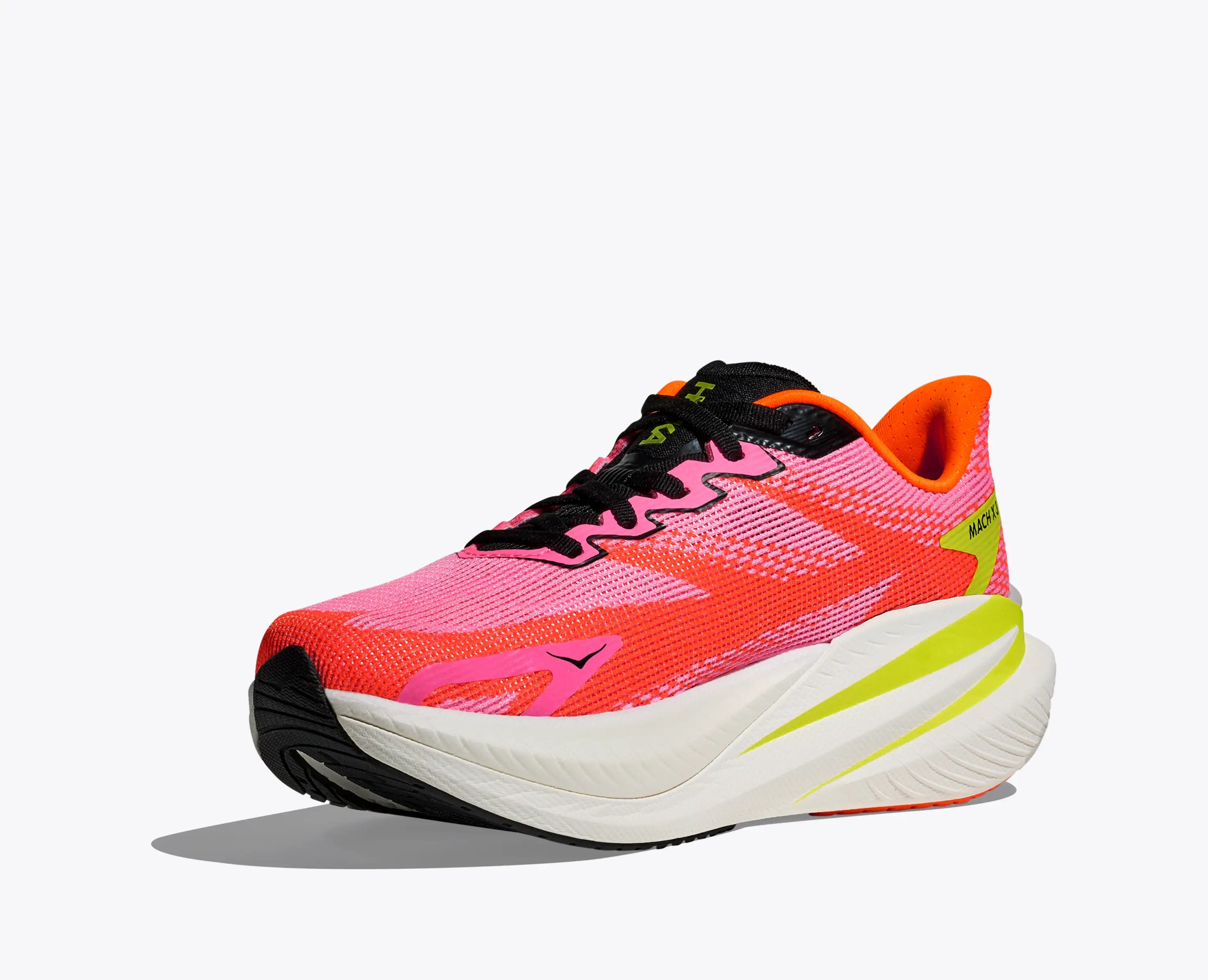 Hoka Women'S Mach X 3 Neon Rose Neon Tangerine