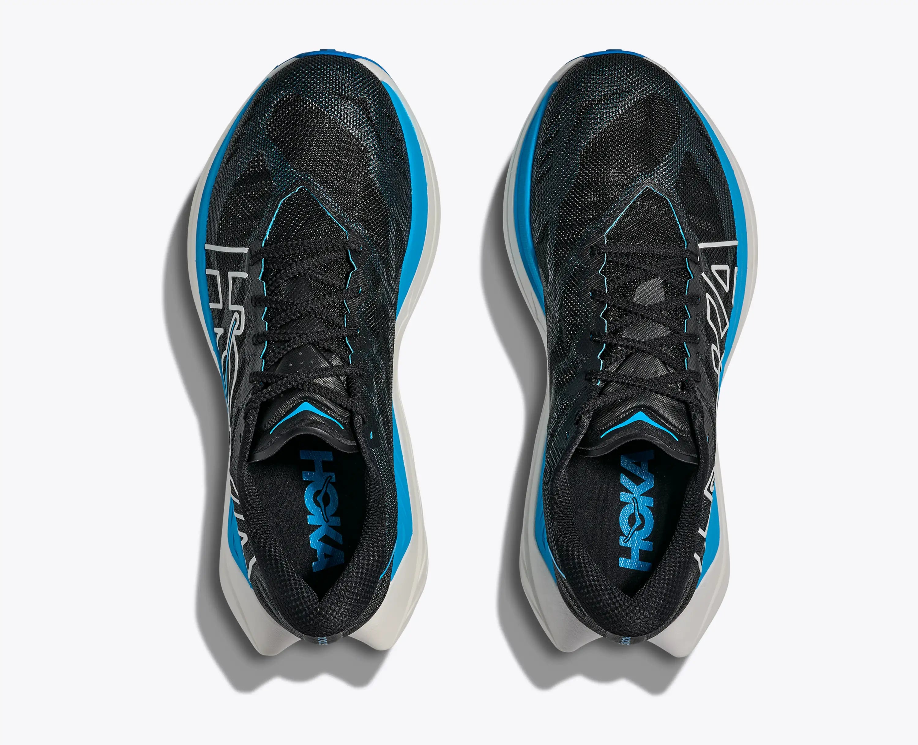 Hoka Women'S Rocket X Trail Black Skyward Blue