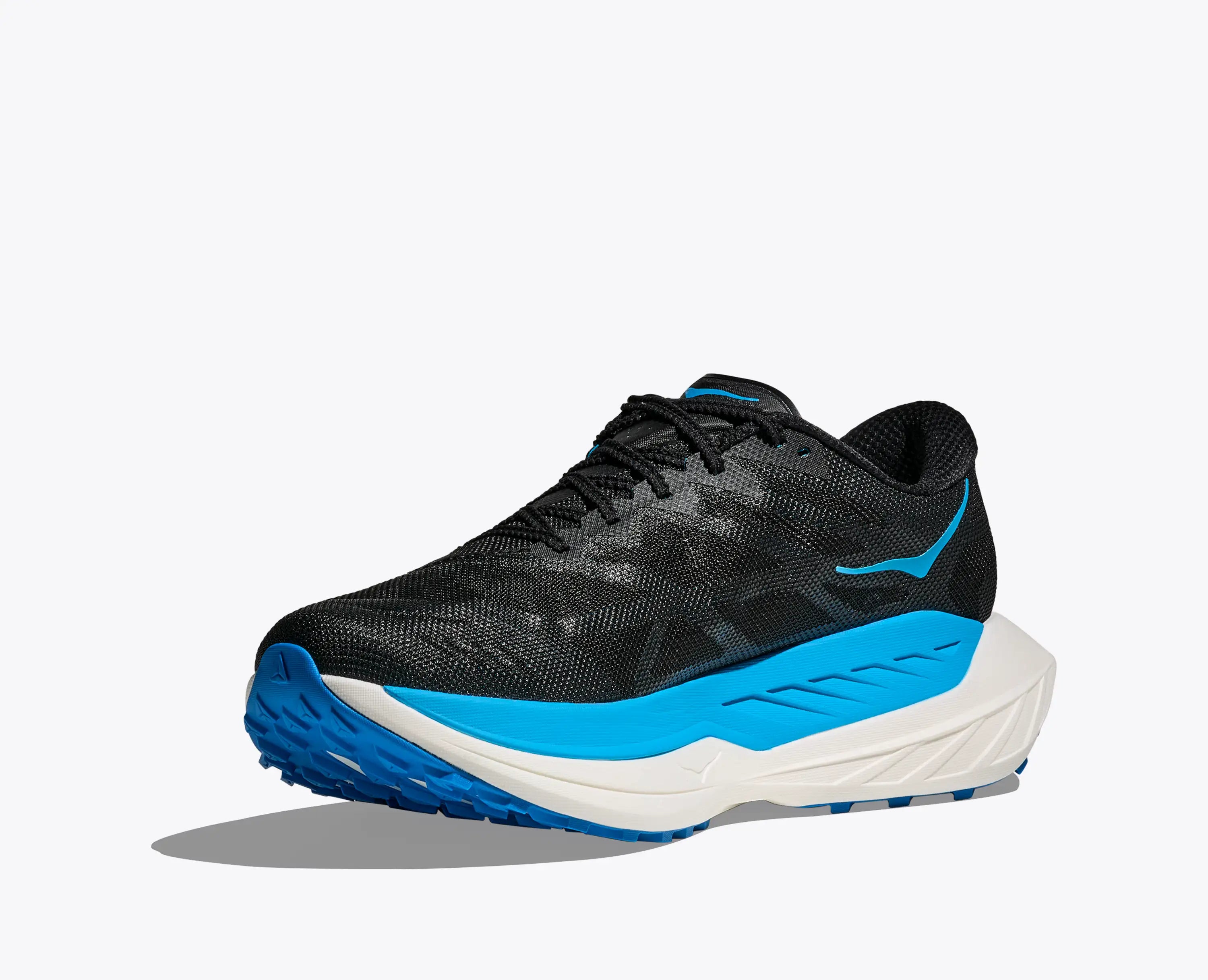 Hoka Women'S Rocket X Trail Black Skyward Blue