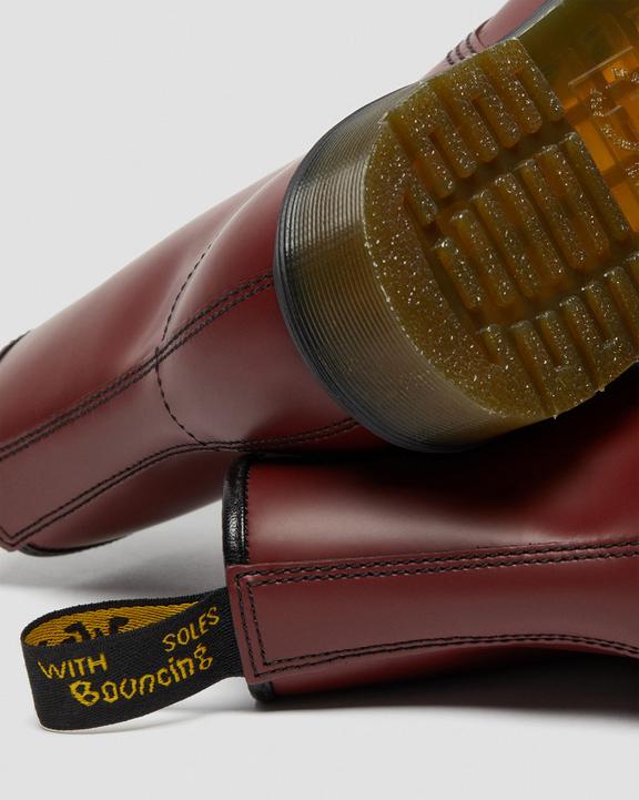 Dr Martens Smooth Leather Lace Up Boots - Cherry Red