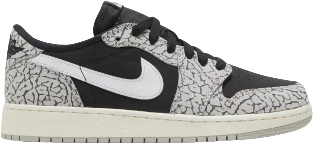 AIR JORDAN 1 RETRO LOW OG "BLACK CEMENT"