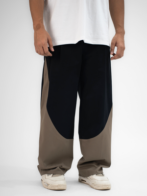 Black Curve Cut Pants