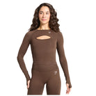 Gymshark Vital Long Sleeve Cut Out Top Espresso Marl