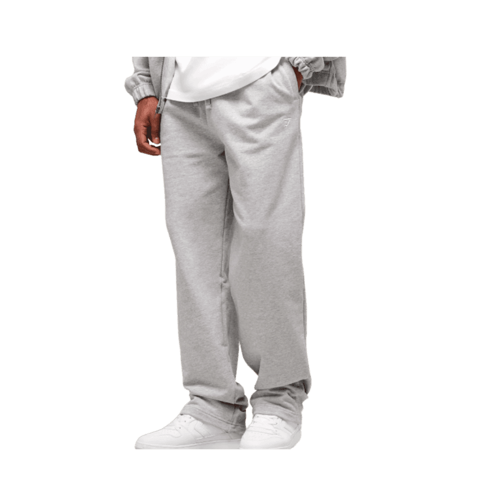 Gymshark Rest Day Essentials Straight Leg Joggers Light Grey Marl