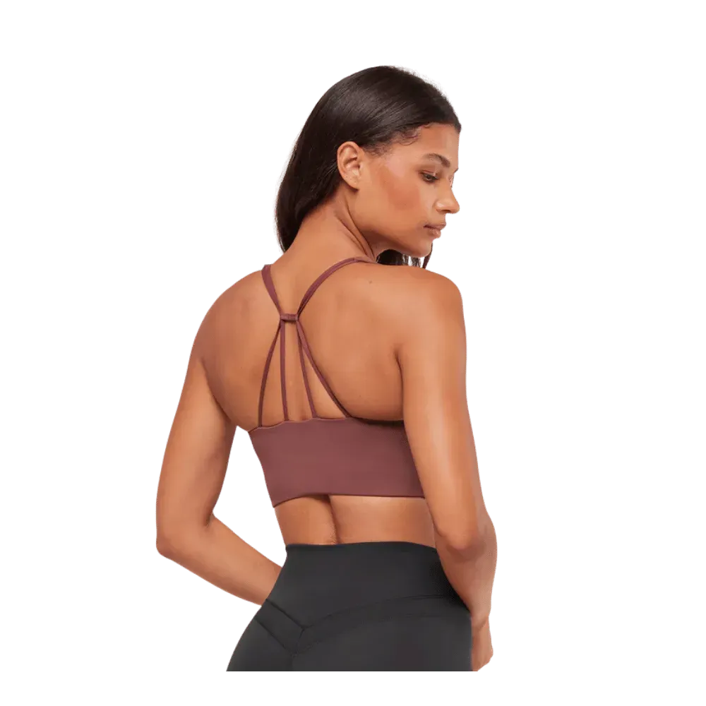 Gymshark Cross Over Sports Bra Burgundy Brown