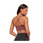 Gymshark Cross Over Sports Bra Burgundy Brown