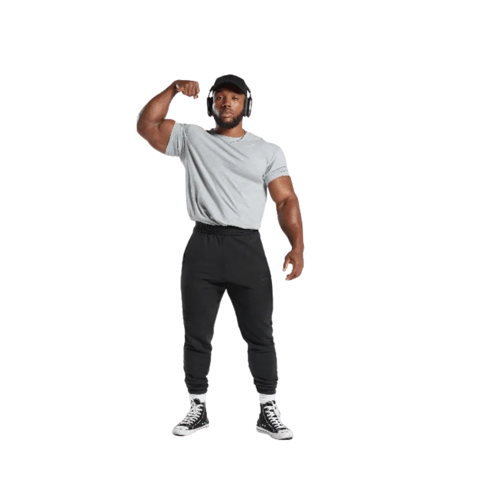 Gymshark Power T-Shirt Oversized Fit Light Grey Core Marl