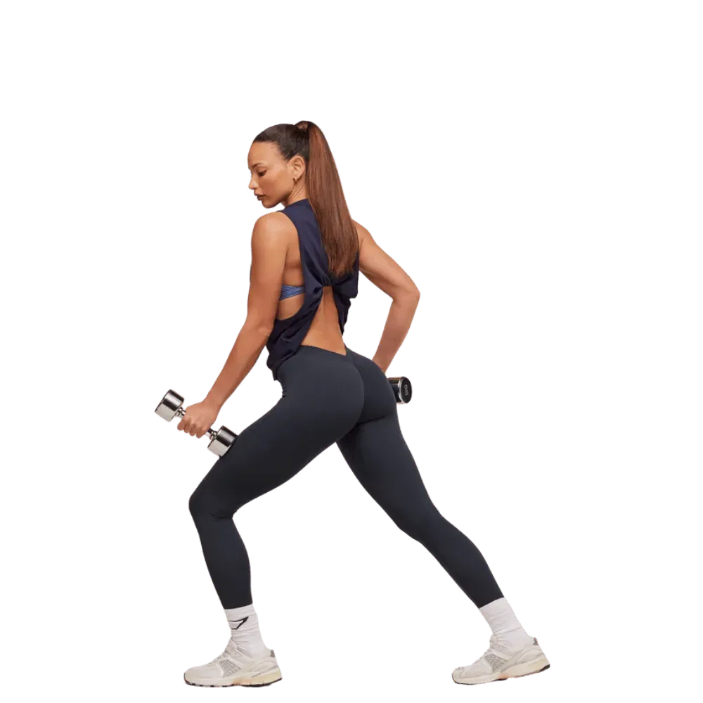 Gymshark Lifting Dipped Waistband Leggings Heavy Blue