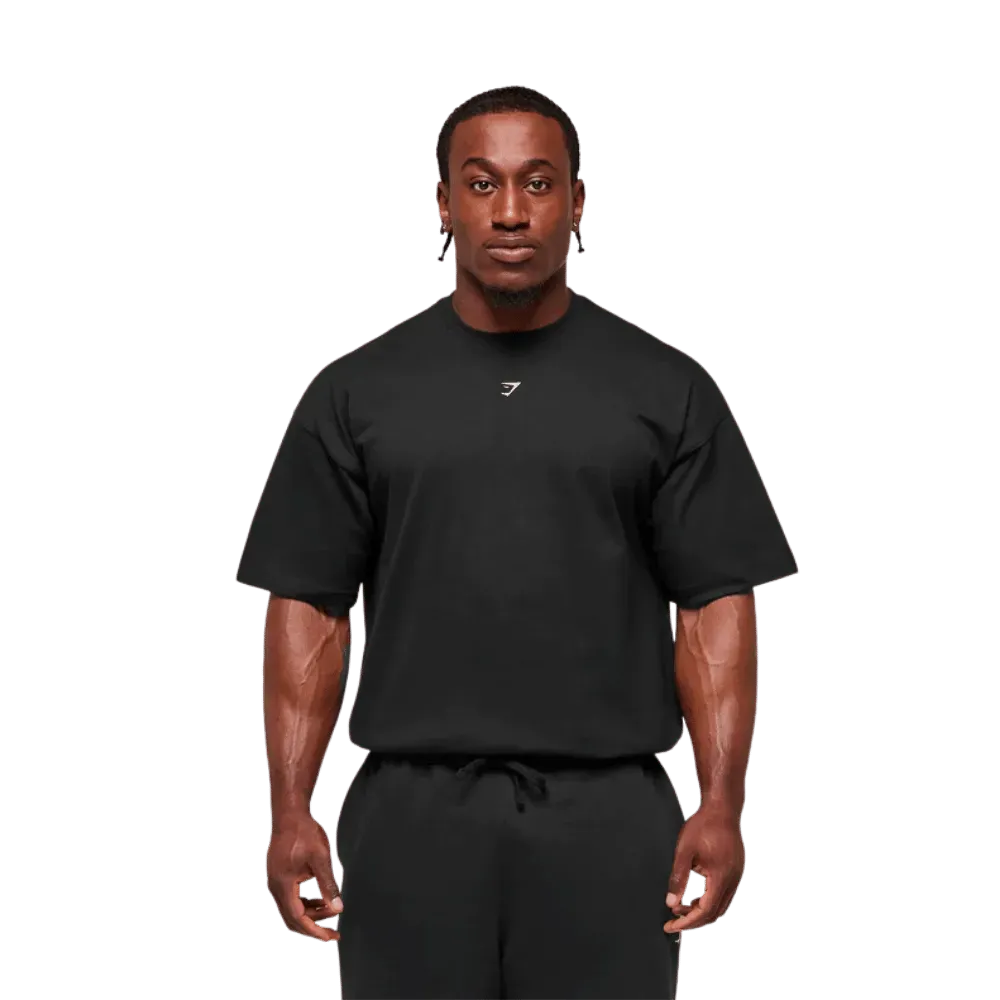Gymshark Forged By Iron T-Shirt Extreme Oversized Fit Black