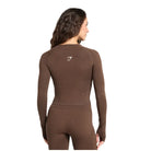 Gymshark Vital Long Sleeve Cut Out Top Espresso Marl