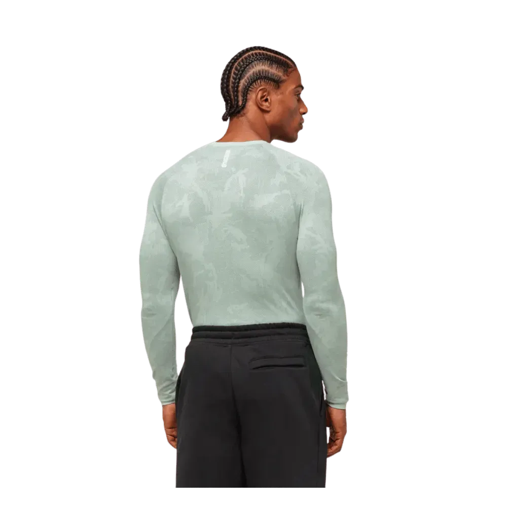 Gymshark Geo Seamless Long Sleeve T-Shirt Morning Blue