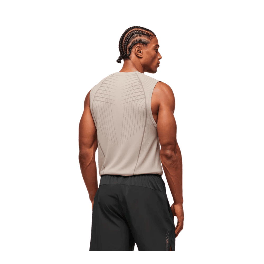 Gymshark Apex Seamless Tank Slim Fit Mushroom Grey/Pitch Grey