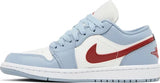 Wmns Air Jordan 1 Low 'Blue Whisper Dune Red'