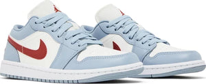 Wmns Air Jordan 1 Low 'Blue Whisper Dune Red'