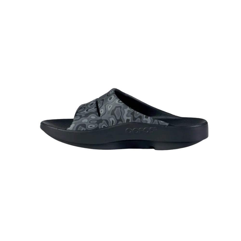 Oofos OOahh Sport Slide Sandal Black Water Camo