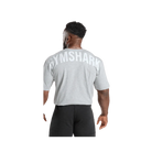 Gymshark Power T-Shirt Oversized Fit Light Grey Core Marl
