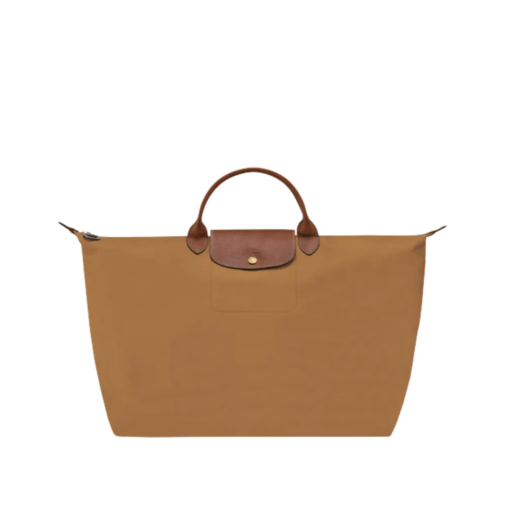 Longchamp Le Pliage Original M Handbag Fawn - Recycled canvas