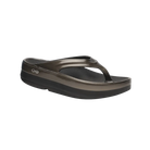 Oofos OOmega OOlala Stacked Sandal -Titanium Mirror